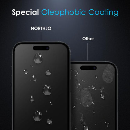 For iPhone 16 NORTHJO A++ 0.3mm 28 Degree Privacy Screen Tempered Glass Film by NORTHJO