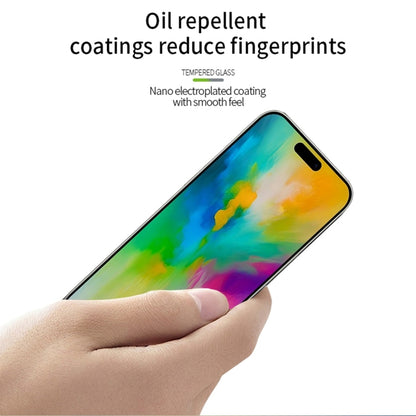 For iPhone 16 Pro Max PINWUYO 9H 3D Curved Full Screen Explosion-proof Tempered Glass Film(Black) by PINWUYO