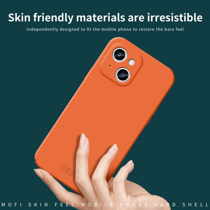 For iPhone 15 MOFI Qin Series Skin Feel All-inclusive PC Phone Case(Orange) by MOFI