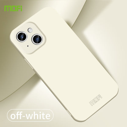 For iPhone 15 MOFI Qin Series Skin Feel All-inclusive PC Phone Case(Beige) by MOFI
