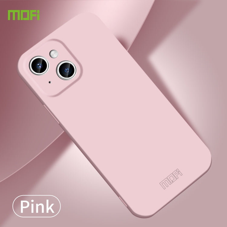 For iPhone 14 Plus MOFI Qin Series Skin Feel All-inclusive PC Phone Case(Pink) by MOFI
