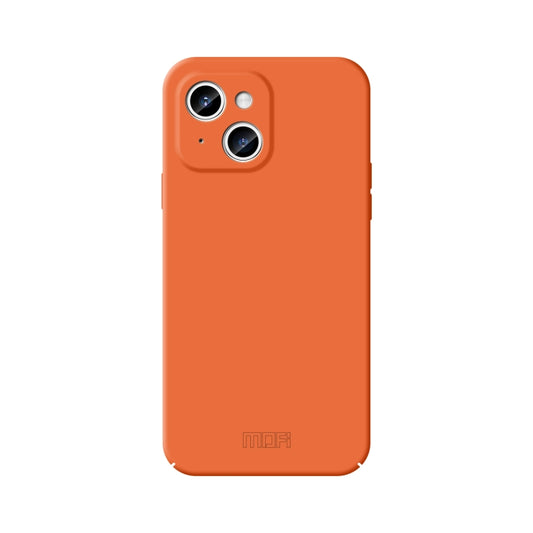 For iPhone 14 MOFI Qin Series Skin Feel All-inclusive PC Phone Case(Orange) by MOFI