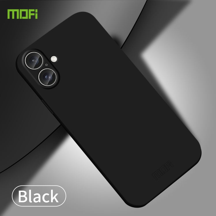 For iPhone 16 MOFI Qin Series Skin Feel All-inclusive PC Phone Case(Black) by MOFI