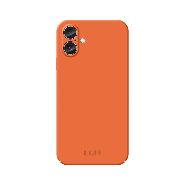 For iPhone 16 Plus MOFI Qin Series Skin Feel All-inclusive PC Phone Case(Orange) by MOFI