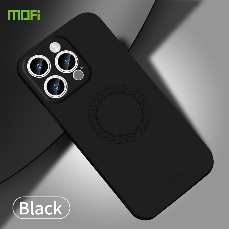 For iPhone 15 Pro Max MOFI Qin Series Skin Feel All-inclusive Silicone Phone Case(Black) by MOFI