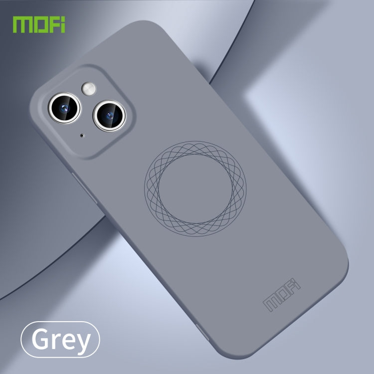 For iPhone 15 MOFI Qin Series Skin Feel All-inclusive Silicone Phone Case(Gray) by MOFI