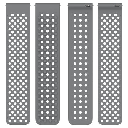 For GarminMove Trend 20mm Holes Breathable 3D Dots Silicone Watch Band(White+Black) by bashfashion