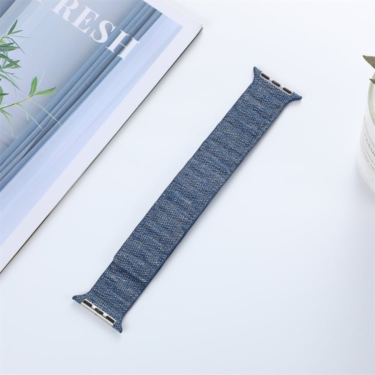 For Apple Watch Ultra 49mm Denim Magnetic Watch Band(Blue) by bashfashion