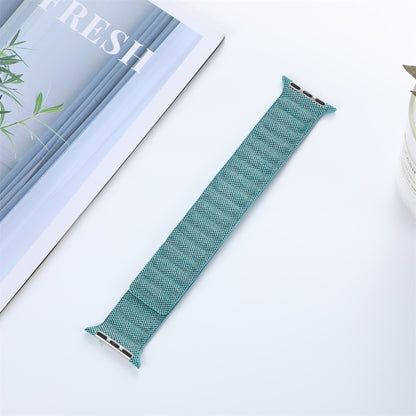 For Apple Watch SE 40mm Denim Magnetic Watch Band(Cyan) by bashfashion