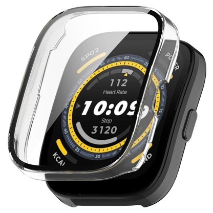 For Amazfit Bip 5 Tempered Film Integrated PC Watch Protective Case(Transparent) by bashfashion
