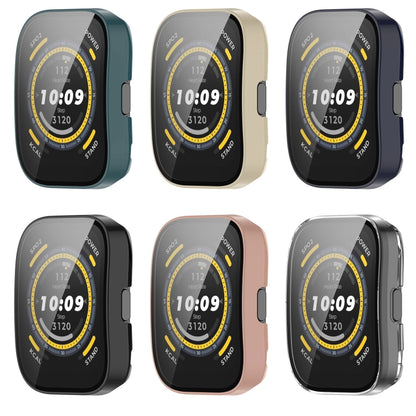 For Amazfit Bip 5 Tempered Film Integrated PC Watch Protective Case(Transparent) by bashfashion
