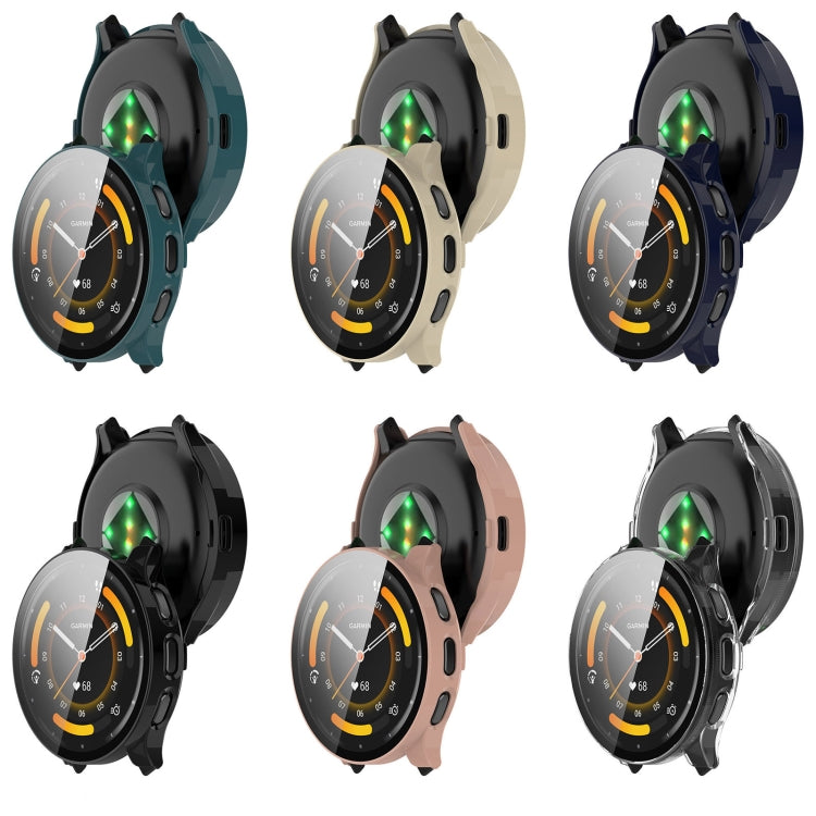 For Garmin Venu 3 PC + Tempered Film Integrated Watch Protective Case(Green) by bashfashion