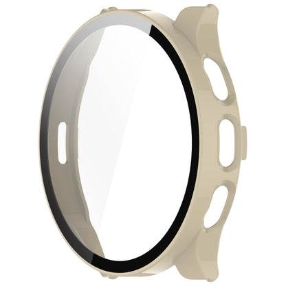 For Garmin Venu 3S PC + Tempered Film Integrated Watch Protective Case(Ivory White) by bashfashion