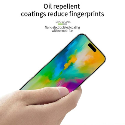 For iPhone 16 Pro MOFI 9H 3D Explosion-proof Curved Screen Tempered Glass Film(Black) by MOFI