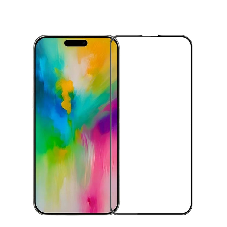 For iPhone 16 Pro Max MOFI 9H 3D Explosion-proof Curved Screen Tempered Glass Film(Black) by MOFI