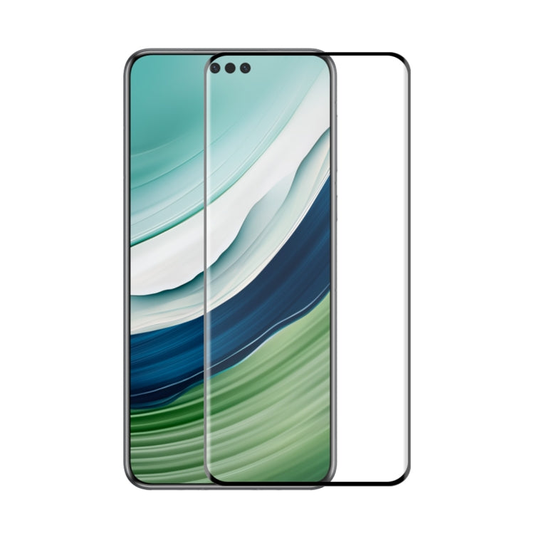 For Huawei Mate 60 Pro ENKAY Hat-Prince Heat Bending Full Side Glue Tempered Glass Film(Black) by ENKAY
