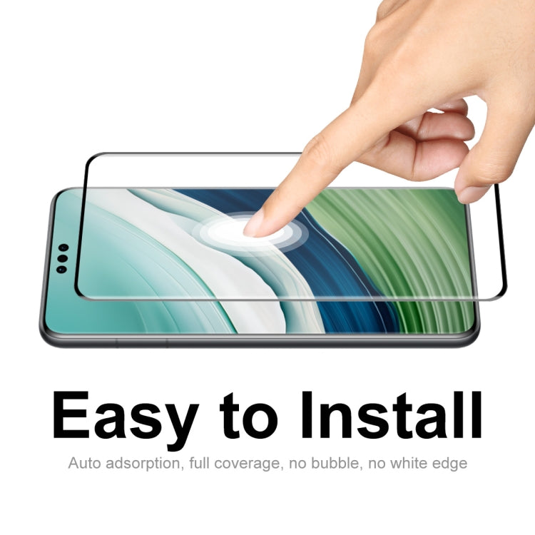 For Huawei Mate 60 Pro ENKAY Hat-Prince Heat Bending Full Side Glue Tempered Glass Film(Black) by ENKAY