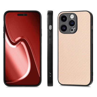 For iPhone 15 Pro ENKAY Fiber Leather Skin PC Phone Case with High Aluminum-silicon Glass Film(Khaki) by ENKAY