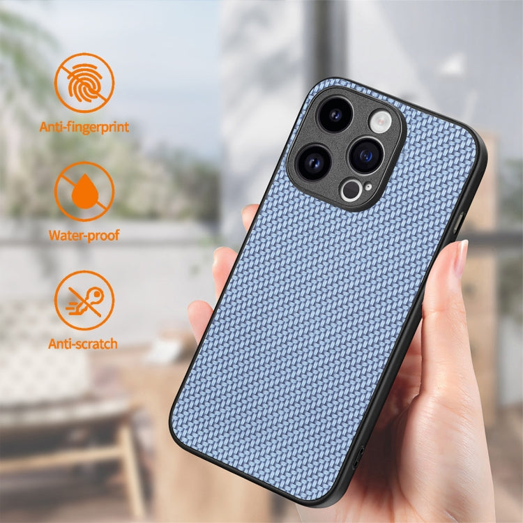 For iPhone 15 Pro ENKAY Fiber Leather Skin PC Phone Case with High Aluminum-silicon Glass Film(Khaki) by ENKAY