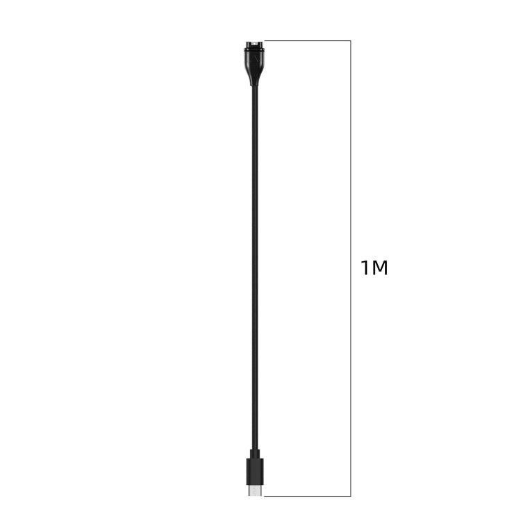 For Garmin Venu 3S Type-C Port 1m Smart Watch Charging Cable(Black) by bashfashion
