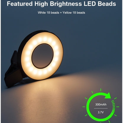 VLOGLITE W36 Mini LED Cell Phone Fill Light With Makeup Mirror Magnetic Selfie Ring Light by VLOGLITE