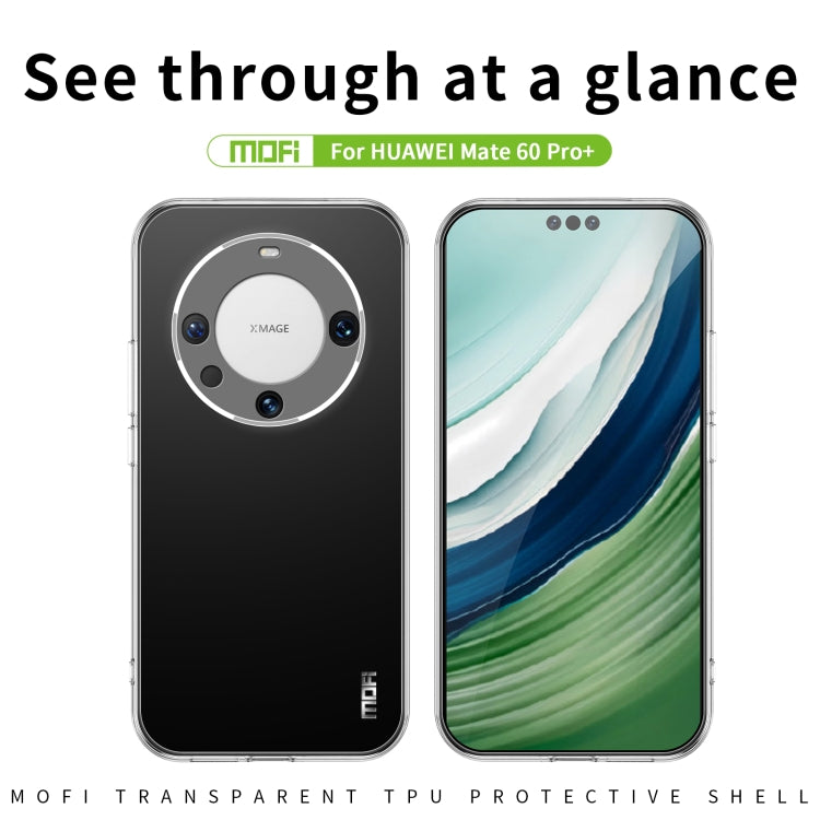 For Huawei Mate 60 Pro+ MOFI Ming Series Ultra-thin TPU Phone Case(Transparent) by MOFI