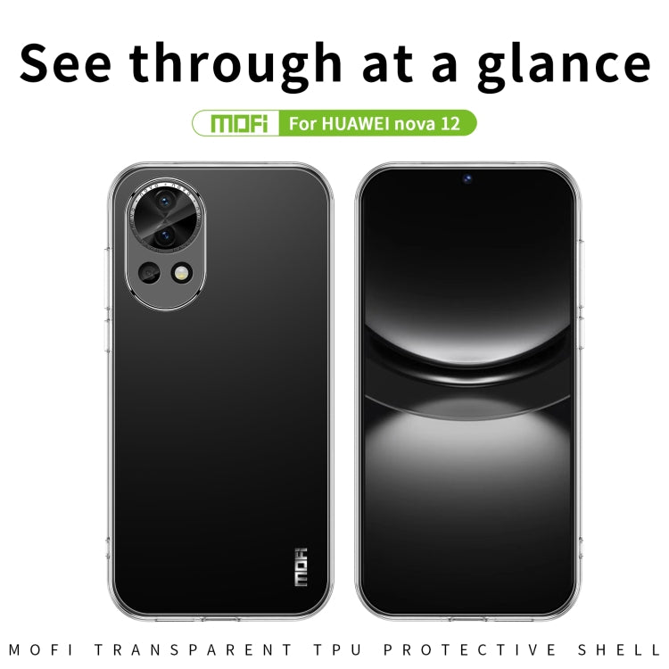 For Huawei nova 12 MOFI Ming Series Ultra-thin TPU Phone Case(Transparent) by MOFI