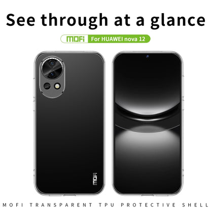 For Huawei nova 12 MOFI Ming Series Ultra-thin TPU Phone Case(Transparent) by MOFI