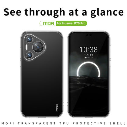 For Huawei Pura 70 Pro MOFI Ming Series Ultra-thin TPU Phone Case(Transparent) by MOFI