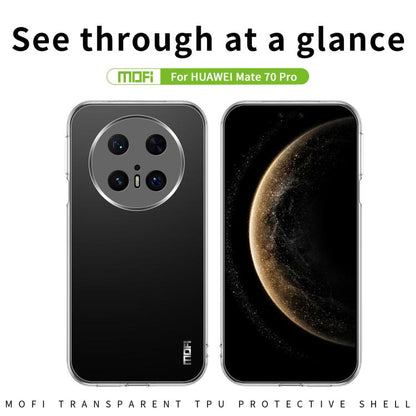 For Huawei Mate 70 Pro MOFI Ming Series Ultra-thin TPU Phone Case(Transparent) by MOFI