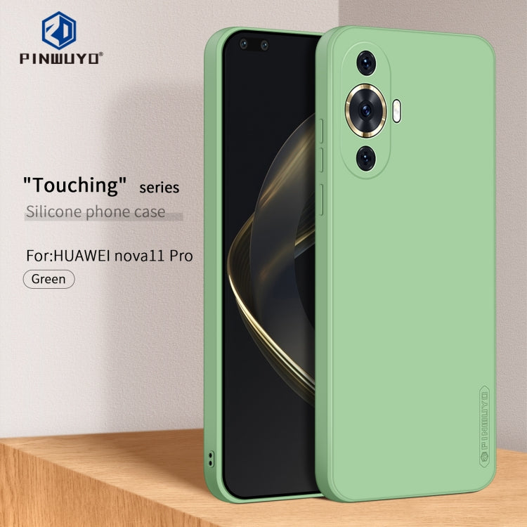 For Huawei nova 11 Pro / 11 Ultra PINWUYO Sense Series Liquid Silicone TPU Phone Case(Green) by PINWUYO