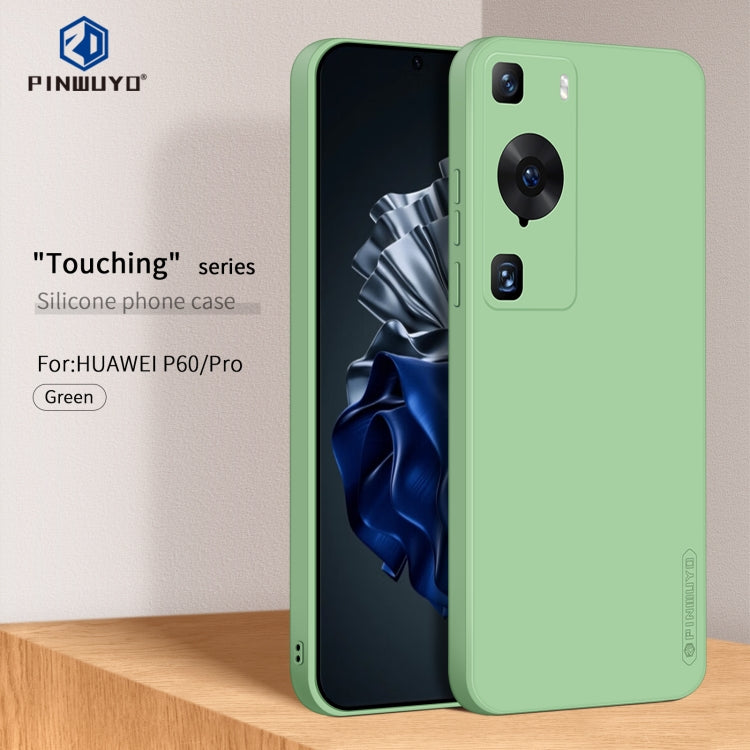 For Huawei P60 / P60 Pro PINWUYO Sense Series Liquid Silicone TPU Phone Case(Green) by PINWUYO