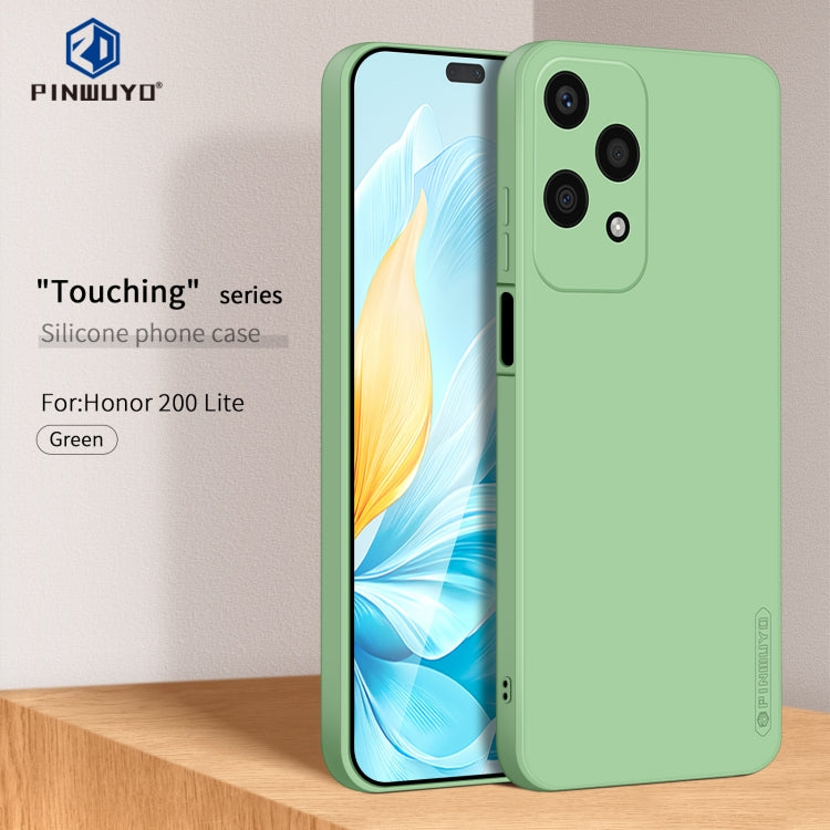 For Honor 200 Lite Global PINWUYO Sense Series Liquid Silicone TPU Phone Case(Green) by PINWUYO