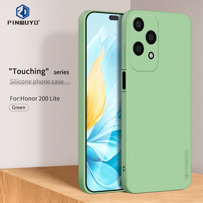 For Honor 200 Lite Global PINWUYO Sense Series Liquid Silicone TPU Phone Case(Green) by PINWUYO