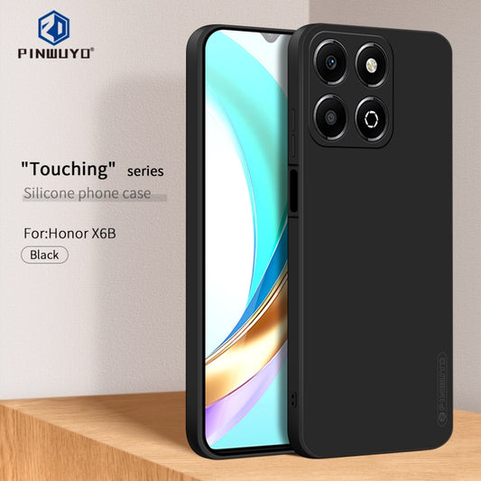 For Honor X6b PINWUYO Sense Series Liquid Silicone TPU Phone Case(Black) by PINWUYO