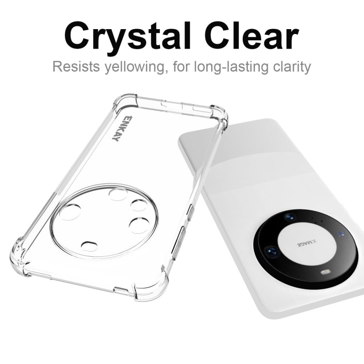 For Huawei Mate 60 Pro / 60 Pro+ ENKAY Transparent TPU Shockproof Phone Case with 3D PET Hot Bending Film by ENKAY