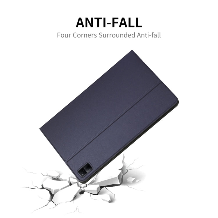For Redmi Pad SE 11.0 ENKAY Leather Stand Smart Tablet Case(Dark Blue) by ENKAY