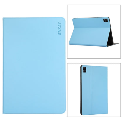 For Redmi Pad SE 11.0 ENKAY Leather Stand Smart Tablet Case(Light Blue) by ENKAY