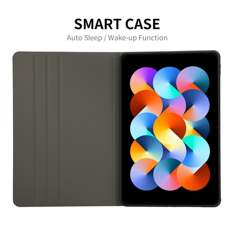 For Redmi Pad SE 11.0 ENKAY Leather Stand Smart Tablet Case(Cyan) by ENKAY
