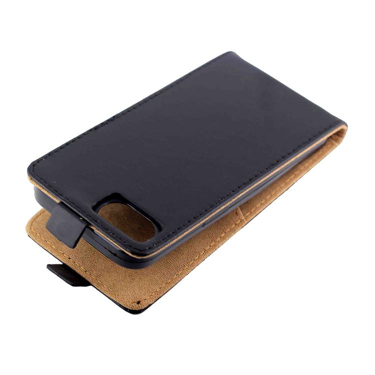 For iPhone 16e Vertical Flip Leather Phone Case with Card Slot(Black) by bashfashion