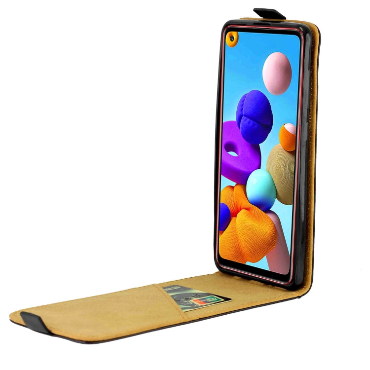 For iPhone 16e Vertical Flip Leather Phone Case with Card Slot(Black) by bashfashion
