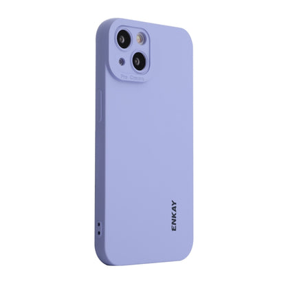 For iPhone 15 Plus ENKAY Liquid Silicone Soft Shockproof Phone Case(Purple) by ENKAY