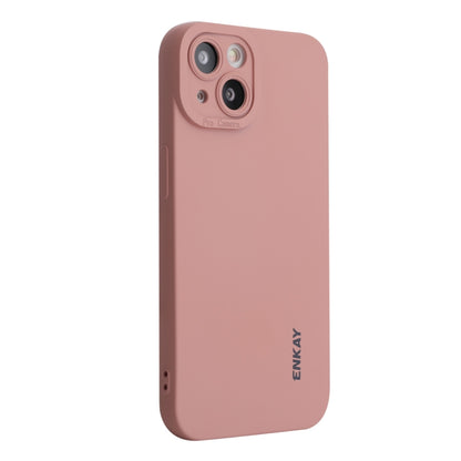 For iPhone 15 Plus ENKAY Liquid Silicone Soft Shockproof Phone Case(Pink) by ENKAY