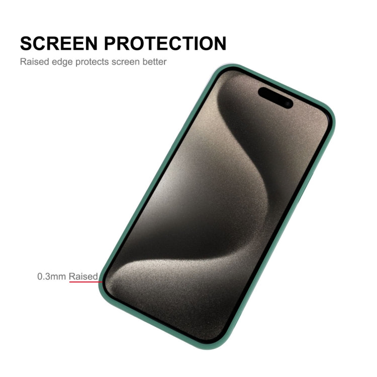 For iPhone 15 Pro Max ENKAY Liquid Silicone Soft Shockproof Phone Case(Dark Green) by ENKAY