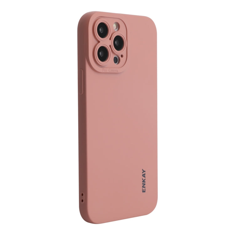 For iPhone 15 Pro Max ENKAY Liquid Silicone Soft Shockproof Phone Case(Pink) by ENKAY