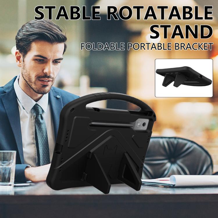 For Lenovo Idea Tab Pro 12.7 TB-373FU 2025 EVA Shockproof Tablet Case with Holder(Black) by bashfashion