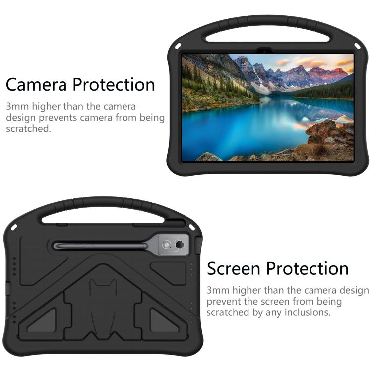 For Lenovo Idea Tab Pro 12.7 TB-373FU 2025 EVA Shockproof Tablet Case with Holder(Black) by bashfashion