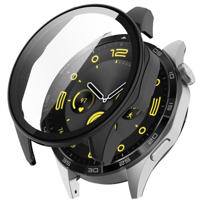 For Huawei Watch GT 4 46mm PC + Tempered Film Integrated Watch Protective Case(Black) by bashfashion