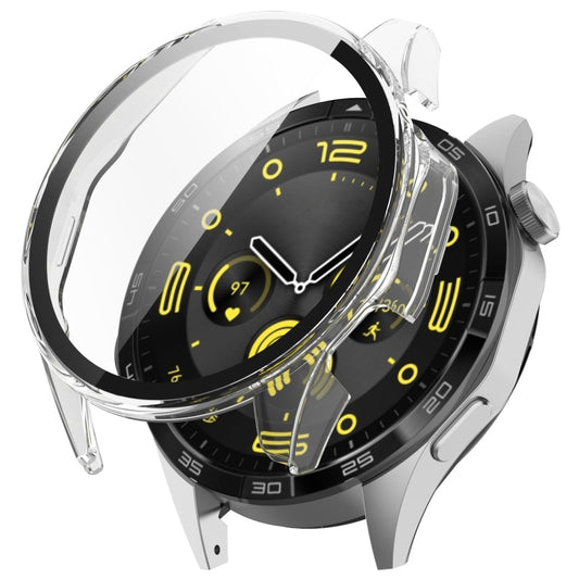 For Huawei Watch GT 4 46mm PC + Tempered Film Integrated Watch Protective Case(Transparent) by bashfashion