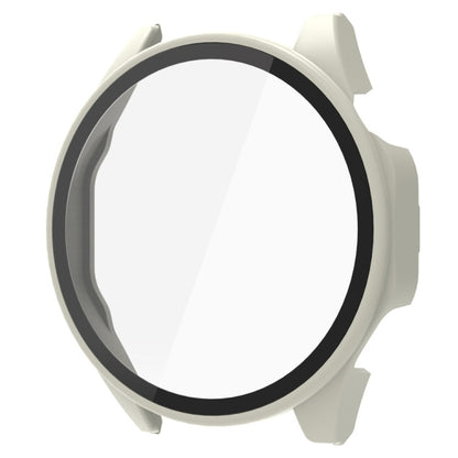 For Huawei Watch GT 4 46mm PC + Tempered Film Integrated Watch Protective Case(Ivory White) by bashfashion